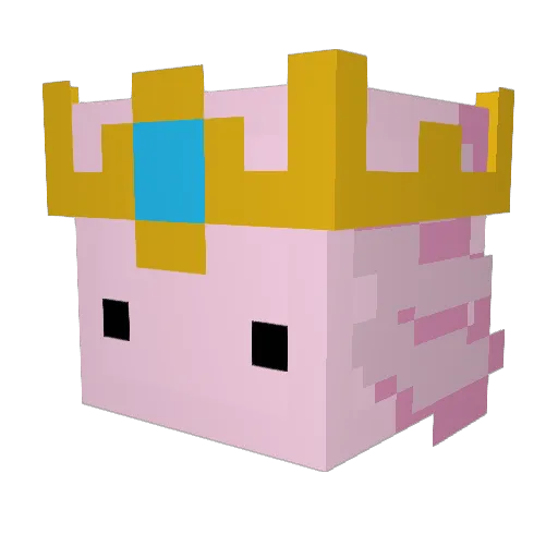 Chupachoup Minecraft avatar head, 3D render