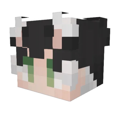 Chupakabra Minecraft avatar head, 3D render