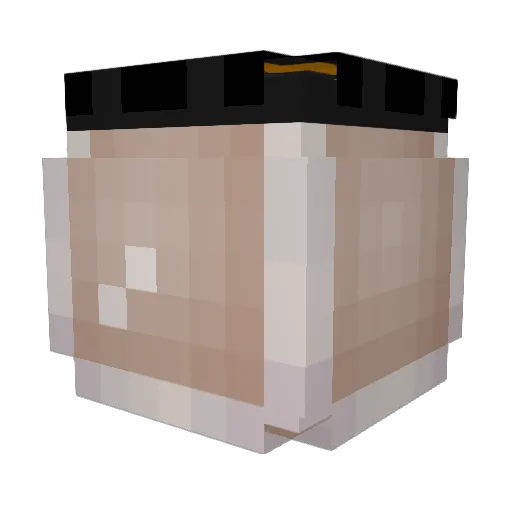 Chupicabra Minecraft avatar head, 3D render