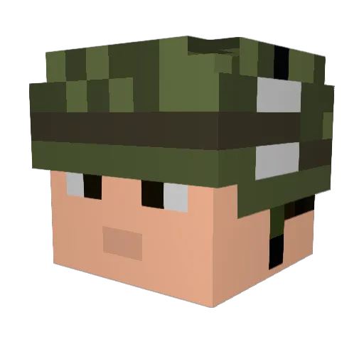 ChupoX Minecraft avatar head, 3D render
