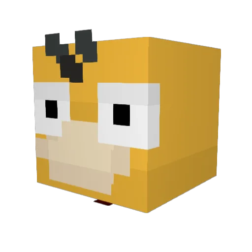 Chuppynette Minecraft avatar head, 3D render
