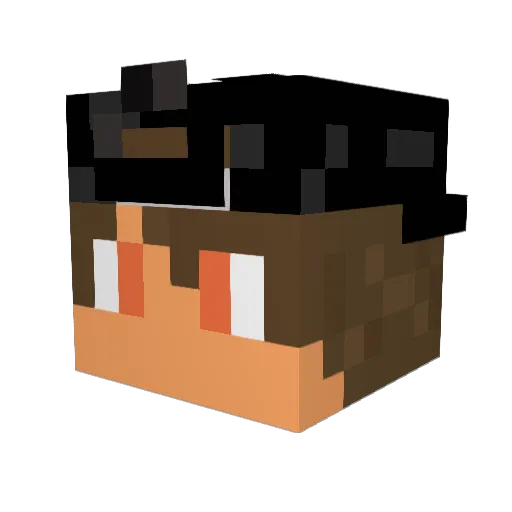 Chur0s Minecraft avatar head, 3D render