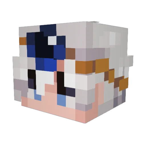 Churchfull Minecraft avatar head, 3D render