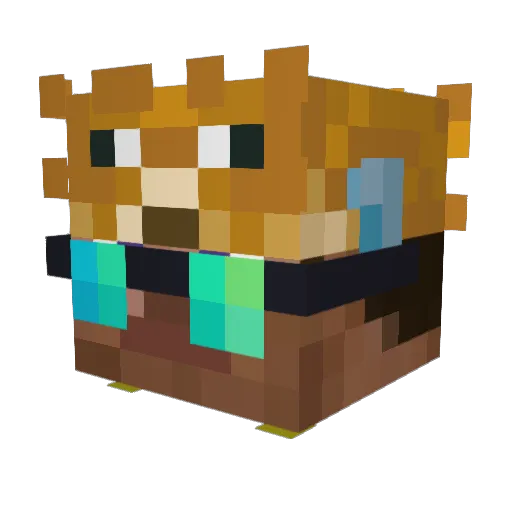 ChuriDaCherry Minecraft avatar head, 3D render