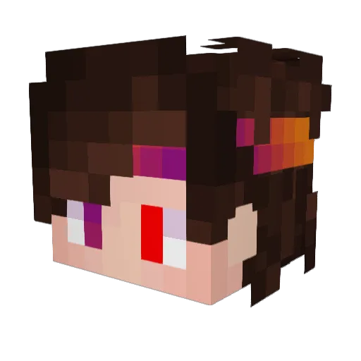 Churkes Minecraft avatar head, 3D render