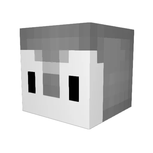 Churritow Minecraft avatar head, 3D render