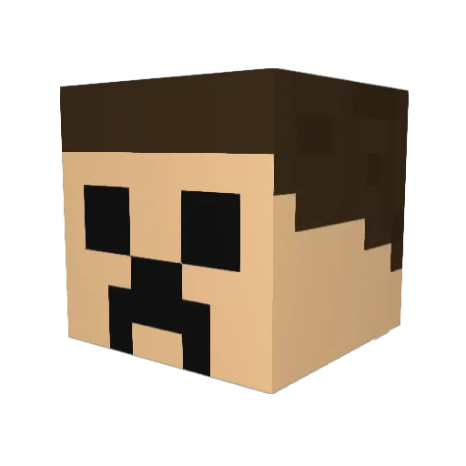 ChurroNinja Minecraft avatar head, 3D render