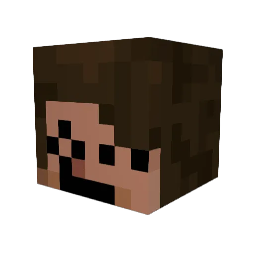 ChurroTRB Minecraft avatar head, 3D render