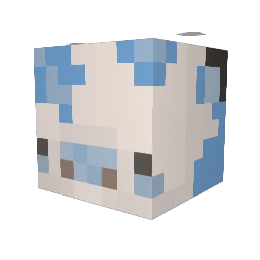 Churrolate Minecraft avatar head, 3D render