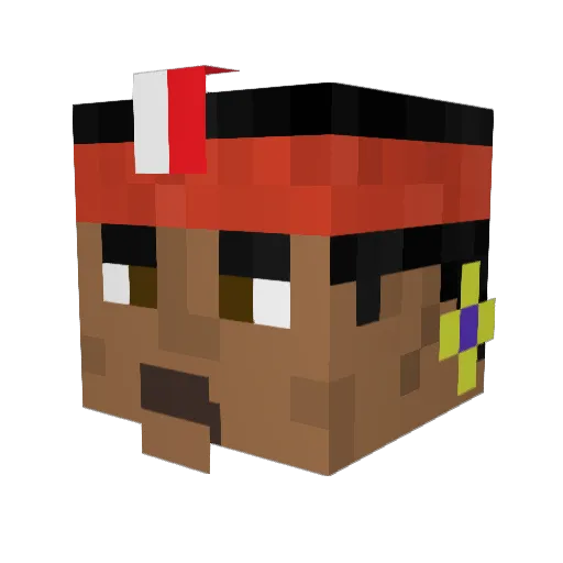 Churros22 Minecraft avatar head, 3D render