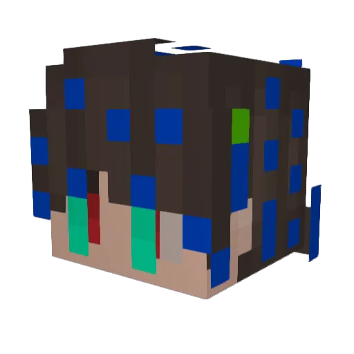 Churrumais18 Minecraft avatar head, 3D render