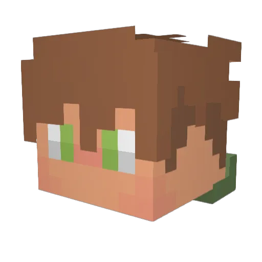 ChurrusALT Minecraft avatar head, 3D render