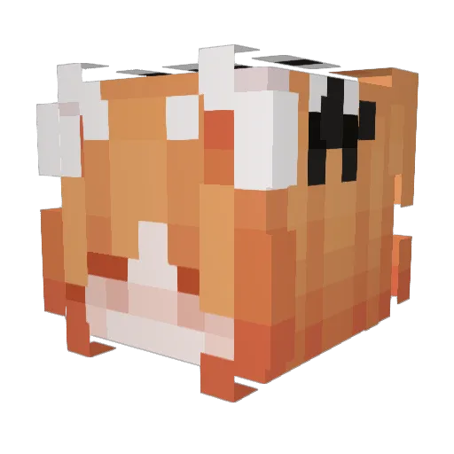Chusaki Minecraft avatar head, 3D render