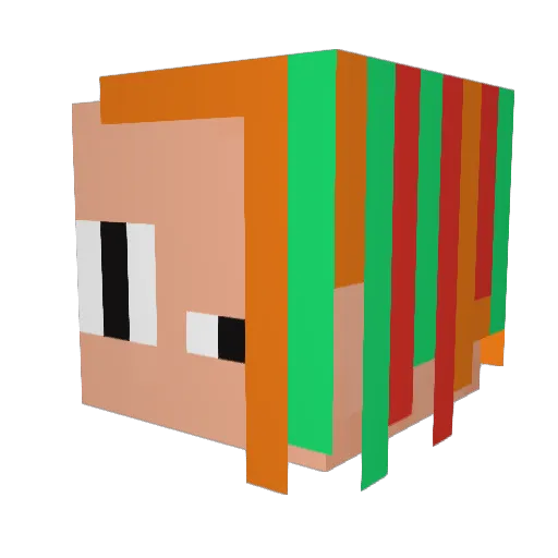 Chushak Minecraft avatar head, 3D render