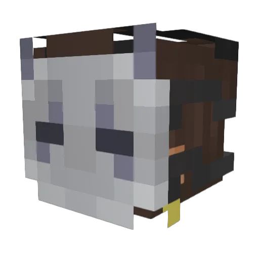 Chuslat Minecraft avatar head, 3D render