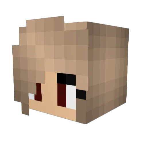 ChuuMaquchi Minecraft avatar head, 3D render