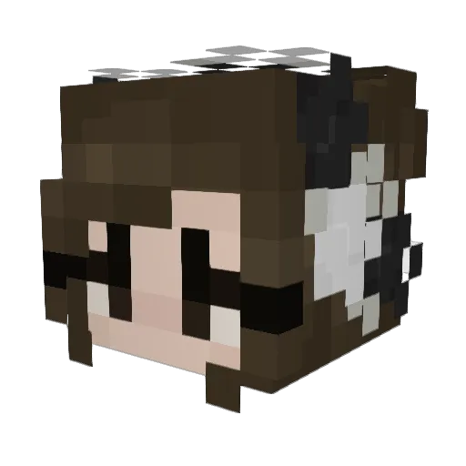 ChuuMiuu Minecraft avatar head, 3D render