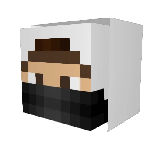 Chuuhc Minecraft avatar head, 3D render