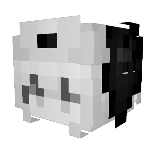 Chuumimii Minecraft avatar head, 3D render