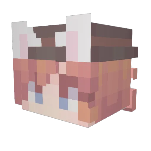 Chuuya2 Minecraft avatar head, 3D render
