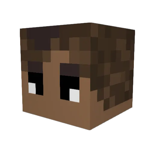 Chuv125 Minecraft avatar head, 3D render