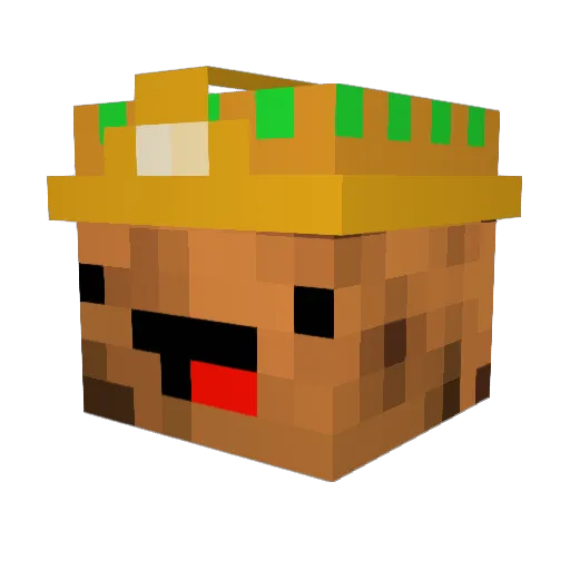 ChuvinhaTropical Minecraft avatar head, 3D render