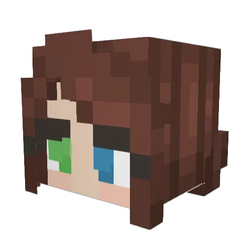 Chuxiaaa Minecraft avatar head, 3D render