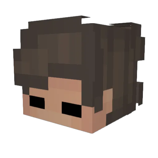 ChuyYT Minecraft avatar head, 3D render