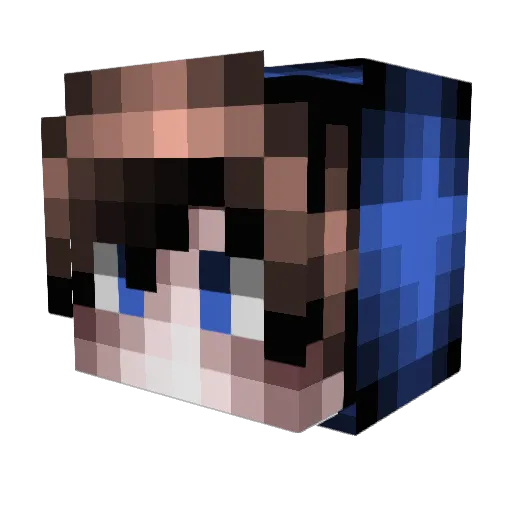 ChvikYT Minecraft avatar head, 3D render