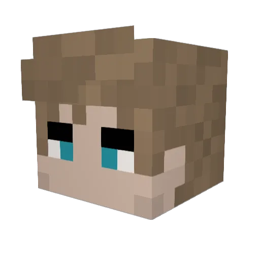 Chwann Minecraft avatar head, 3D render