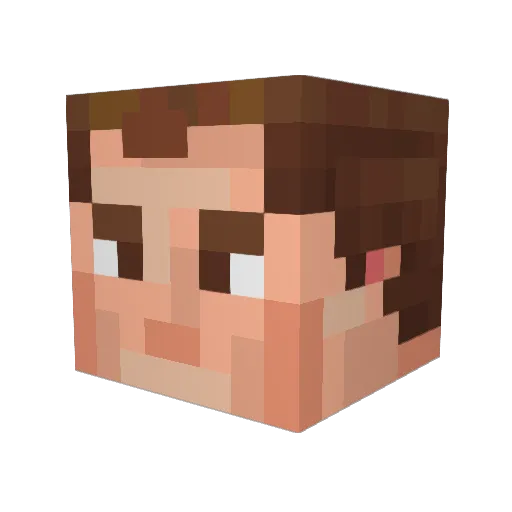 Chwb Minecraft avatar head, 3D render