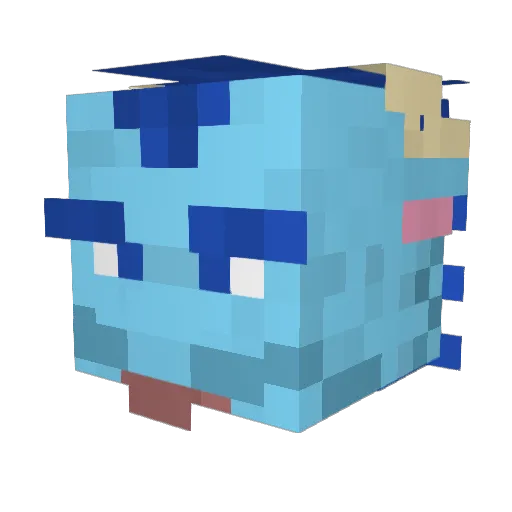 ChwiDragon Minecraft avatar head, 3D render