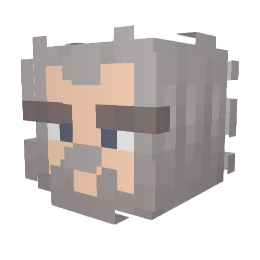 Chwils Minecraft avatar head, 3D render