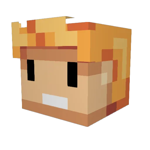 Chxlledd Minecraft avatar head, 3D render