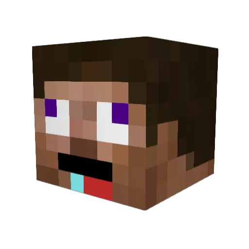Chxotischer Minecraft avatar head, 3D render