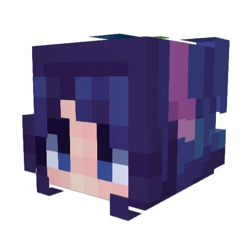 Chxrry2Lisa Minecraft avatar head, 3D render