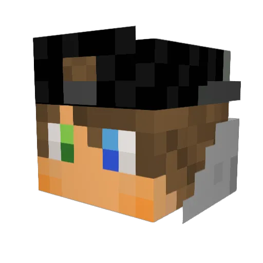 Chxys3 Minecraft avatar head, 3D render