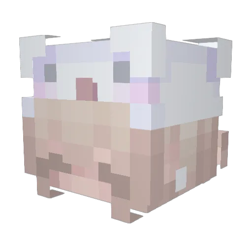ChyaLN Minecraft avatar head, 3D render