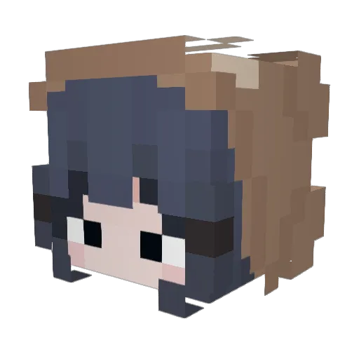 ChyanC Minecraft avatar head, 3D render