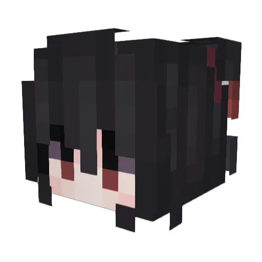 ChyanStar Minecraft avatar head, 3D render
