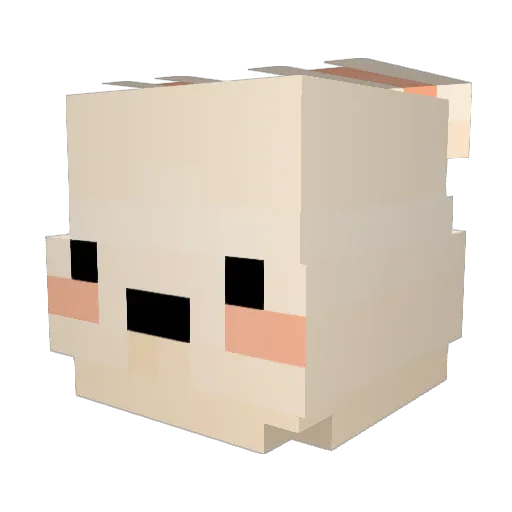 Chyani Minecraft avatar head, 3D render
