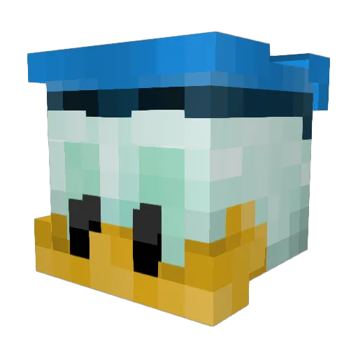 Chyb0l Minecraft avatar head, 3D render