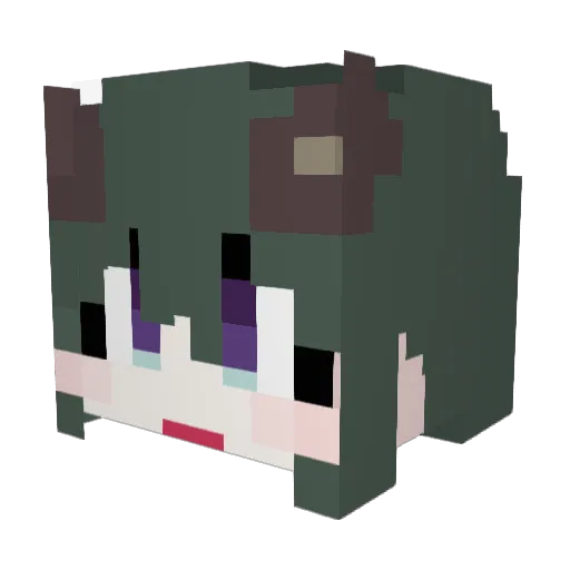 Chyeoya Minecraft avatar head, 3D render
