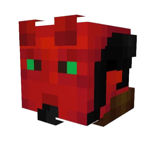 Chykofski Minecraft avatar head, 3D render