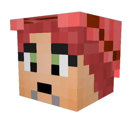 Chylelah Minecraft avatar head, 3D render