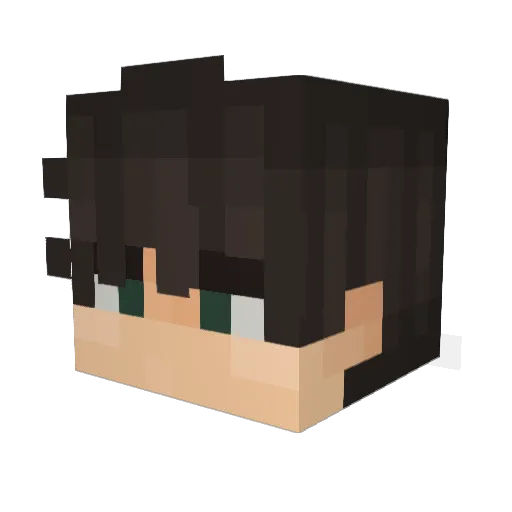 Chylos Minecraft avatar head, 3D render