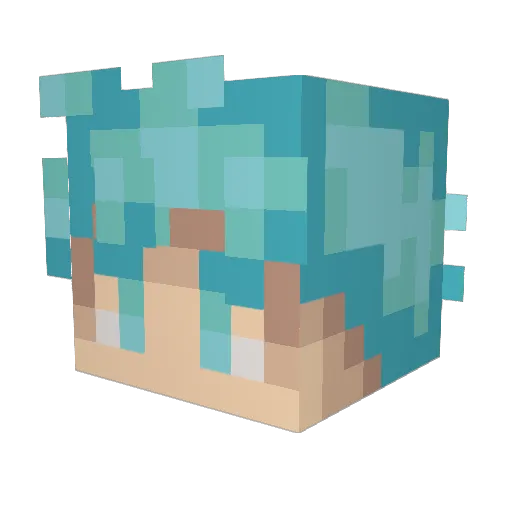 Chyptar Minecraft avatar head, 3D render
