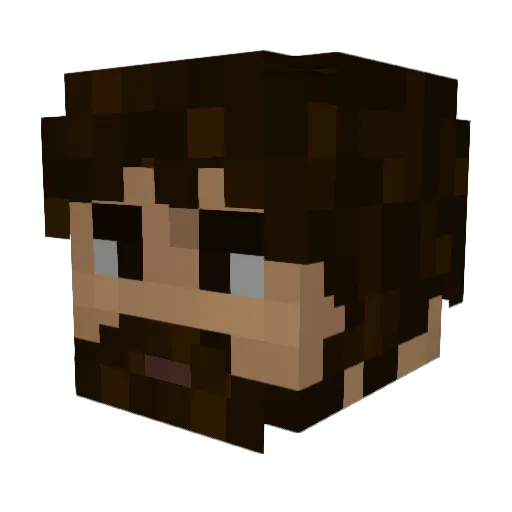 Chyrean Minecraft avatar head, 3D render