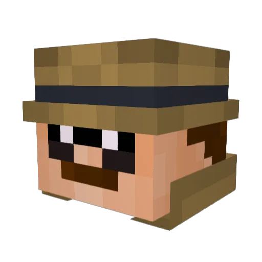 Chytenite Minecraft avatar head, 3D render