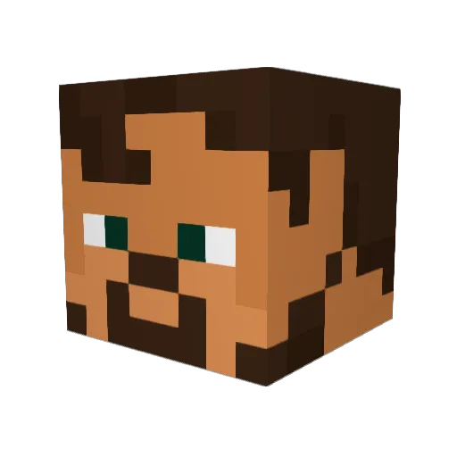 ChzGuy Minecraft avatar head, 3D render